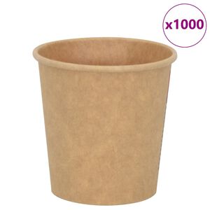 vidaXL Хартиени чаши за кафе 1000 бр. 100 мл, кафяви