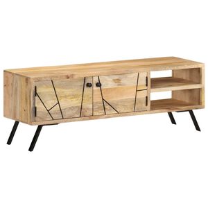 vidaXL ТВ шкаф, 110x30x40 см, мангово дърво масив