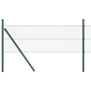 vidaXL Стълб за ограда. Сив