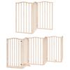 vidaXL Сгъваема преграда за кучета с врата 9 панела 450 см топола