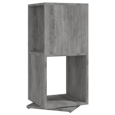vidaXL Въртящ се шкаф, бетонно сив, 34,5x34,5x75,5 см, инженерно дърво