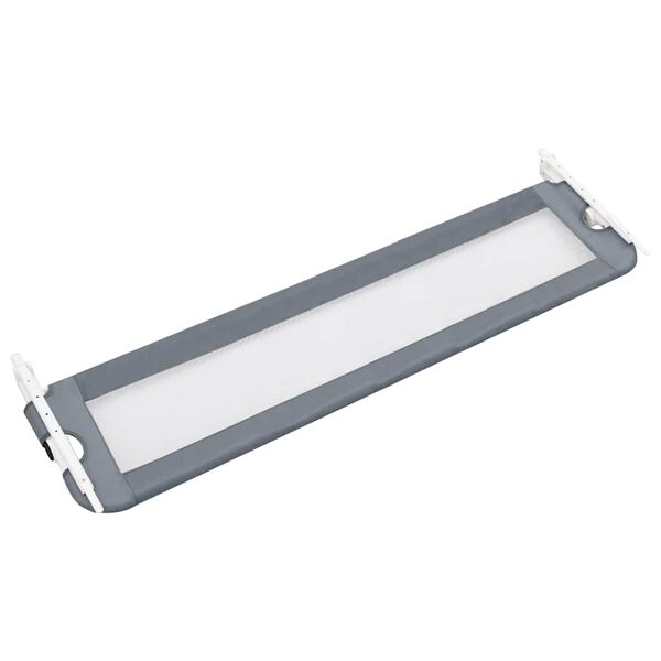 vidaXL Ограничител за детско легло, сив, 150x42 см, полиестер