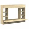 vidaXL Бюро за стенен монтаж, дъб сонома, 105x48x75см, инженерно дърво