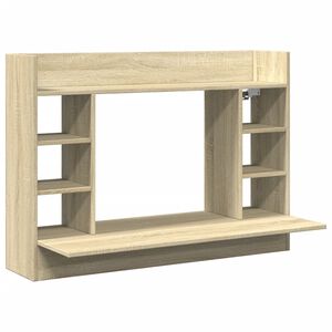 vidaXL Бюро за стенен монтаж, дъб сонома, 105x48x75см, инженерно дърво