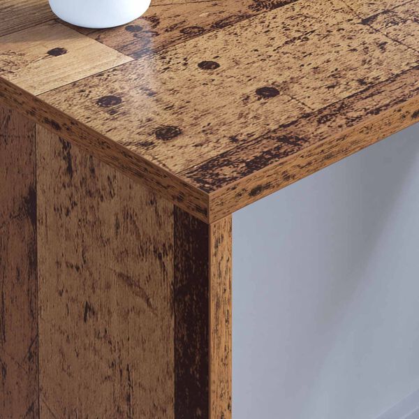 vidaXL Стенно бюро Старо дърво 80 x 45 x 30 см Инженерно дърво