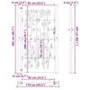 vidaXL Градинска порта 100x200 см, кортенова стомана, дизайн от бамбук