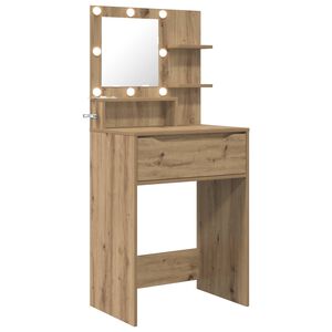 vidaXL Тоалетки за спалня Дъб 80 x 39,6 x 135 см Инженерно дърво