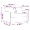 vidaXL Диван 2 pcs Таупе 196 x 82 x 85 см текстил