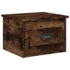 vidaXL Нощно шкафче за стенен монтаж, опушен дъб, 41,5x36x28 см