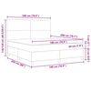 vidaXL LED кутия за пружини с легло Светлосив и бял 180 x 200 cm
