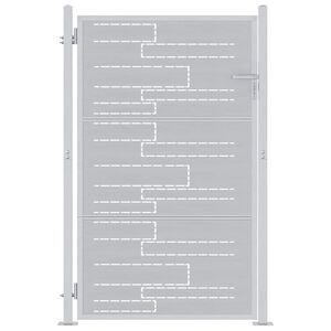 vidaXL Градинска врата 85 x 120 см Неръждаема стомана С ключалка
