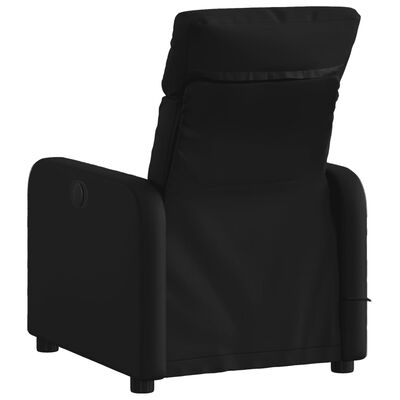 vidaXL Масажен наклоняем стол, черен, изкуствена кожа