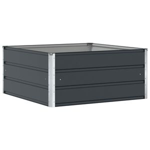 vidaXL Кашпа Антрацит 100 x 100 x 45 cm Стомана