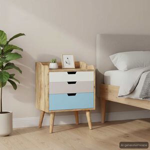 vidaXL Нощно шкафче, 47x35x63 см, мангово дърво масив