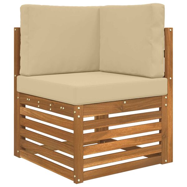 vidaXL Възглавница за диван на открито 3 pcs Бежово Полиестер