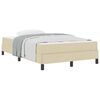 vidaXL Легло с пружинирана основа с матрак Крем 120 x 190 cm текстил