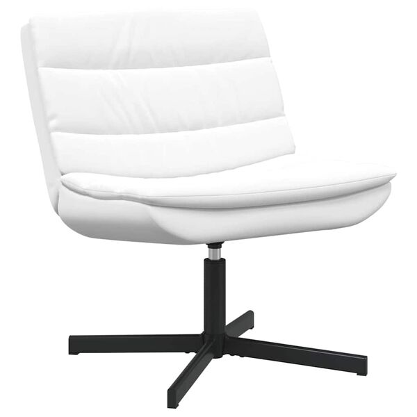 vidaXL Въртящ се стол Бяло 63 x 75 x 76 см PU