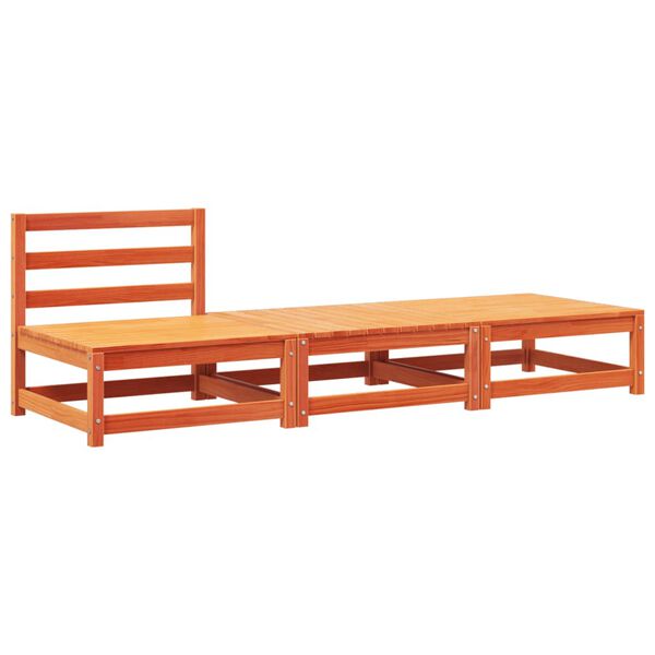 vidaXL Градинско кресло без подлакътници, с възглавници и табуретки