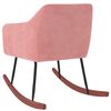 vidaXL Люлеещ стол, розов, кадифе
