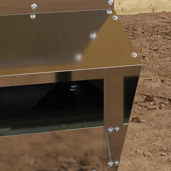 vidaXL Кокошарник Сребрист 20 x 25 x 35 см Галванизирана стомана