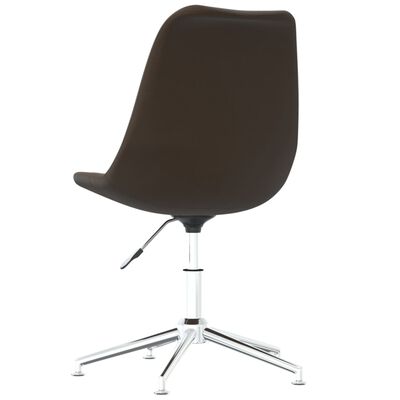vidaXL Въртящи се трапезни столове, 2 бр, тъмнокафяви, текстил