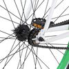 vidaXL Велосипед с фиксирана предавка, бяло и зелено, 700c, 59 см