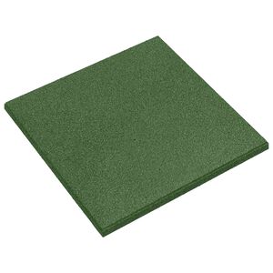 vidaXL Плочки за защита при падане 12 бр. Зелено 50 x 50 cm Каучук