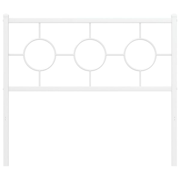 vidaXL Метална табла за глава, бяла, 100 см