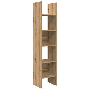 vidaXL Шкаф за книги 5 нива 40 x 35 x 180 см Инженерна дървесина Дъб