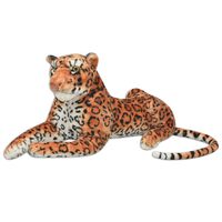 vidaXL Плюшена детска играчка леопард кафява XXL
