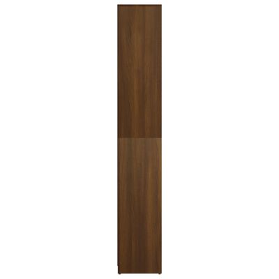 vidaXL Шкаф за баня, кафяв дъб, 30x30x183,5 см, инженерно дърво