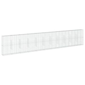 vidaXL Габионна кошница с покритие, 1100x50x200 см, поцинковано желязо