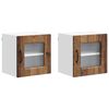 vidaXL Панел за миялна машина Kalmar 2 pcs Старо дърво 40 x 31 x 40 см