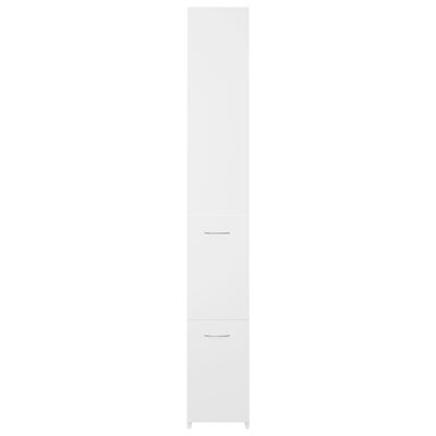 vidaXL Шкаф за баня, бял, 25x26,5x170 см, инженерно дърво