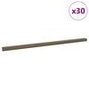 vidaXL Профили за ръбове на стълби 30 pcs Кафяво 67 x 3.5 x 3 см