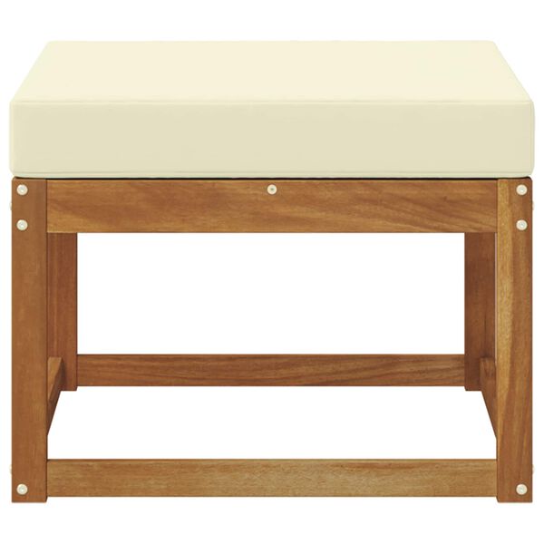 vidaXL Външна табуретка Солидно акациево дърво Естествен