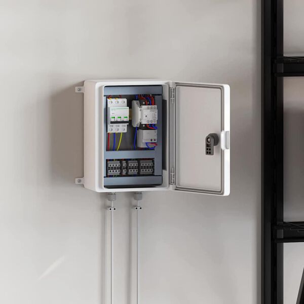 vidaXL Контролен шкаф Сив 28 x 13 x 28 см ABS пластмаса