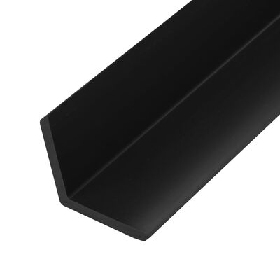vidaXL 5 бр ъглови лайстни за настилка WPC 170 см черни