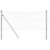 vidaXL Стълб за ограда. Сребрист 25 x 0,8 м (40 x 40 мм мрежа) Стомана