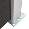 vidaXL Ограден панел, WPC, 175x146 см, черен