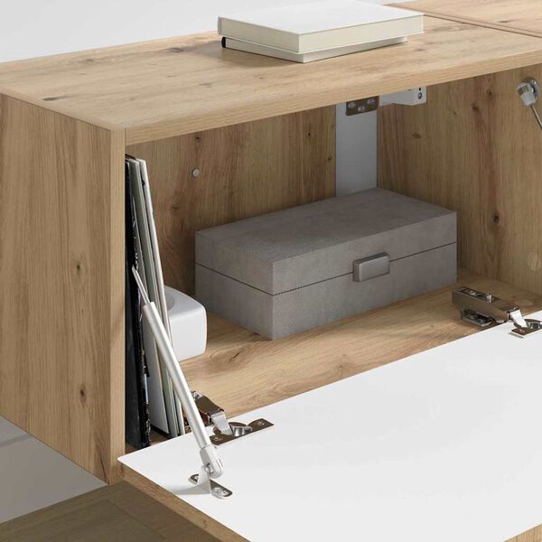 vidaXL TV стенен шкаф 2 pcs Дъб Артизан 60 x 31 x 29,5 см