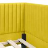 vidaXL Ъглова рамка за легло с таблото Жълто 90 см x 200 см Кадифе