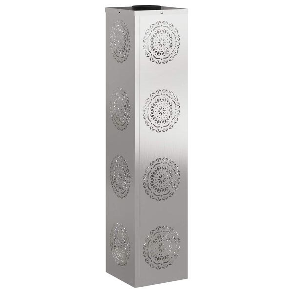 vidaXL Соларна LED светлина за пътека 2 pcs Сребрист