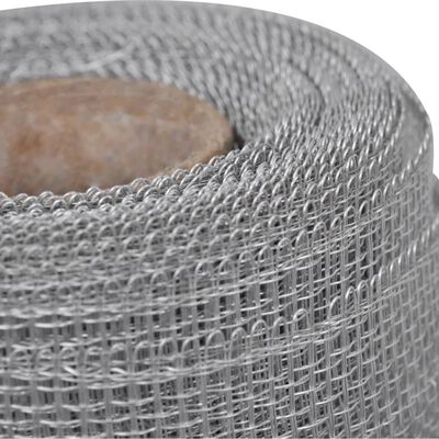 vidaXL Мрежа против насекоми, алуминий, 100x500 см, сребриста