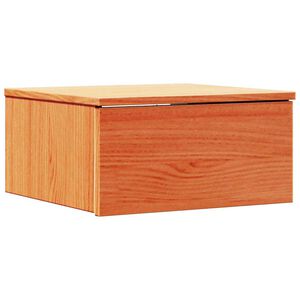vidaXL Нощно шкафче Кафяво с восъчно покритие 37 x 35 x 18,5 см