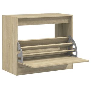 vidaXL Шкаф за обувки, дъб сонома, 80x42x69 см, инженерно дърво