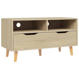 vidaXL ТВ шкаф, дъб сонома, 90x40x48,5 см, инженерно дърво