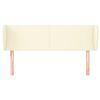 vidaXL Горна табла с уши, кремава, 147x23x78/88 см, изкуствена кожа