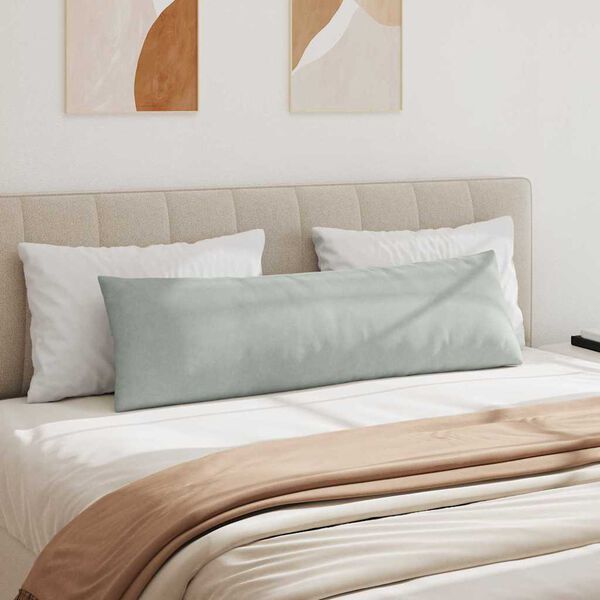 vidaXL Диван възглавници 2 pcs Светлосиво 145 x 40 см Кордюрова тъкан