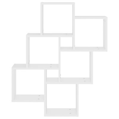 vidaXL Стенен кубичен рафт, бял, 78x15x93 см, ПДЧ